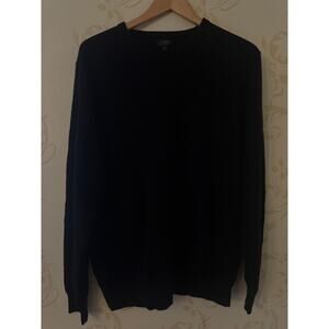Men's  J.Crew 100% Cashmere Black Sweater Size XL